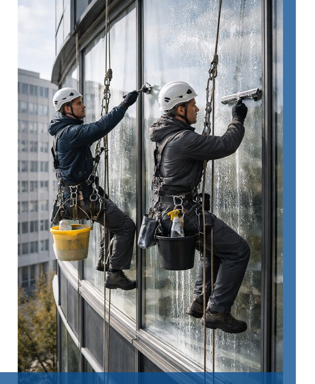 Мойка панорамных окон в Беслане от 354 р. заказать у ВЫСОТНИК-Бсл