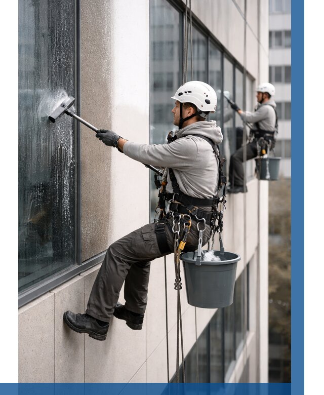 Мойка фасадов зданий в Беслане под ключ от 354 р. | ВЫСОТНИК-Бсл