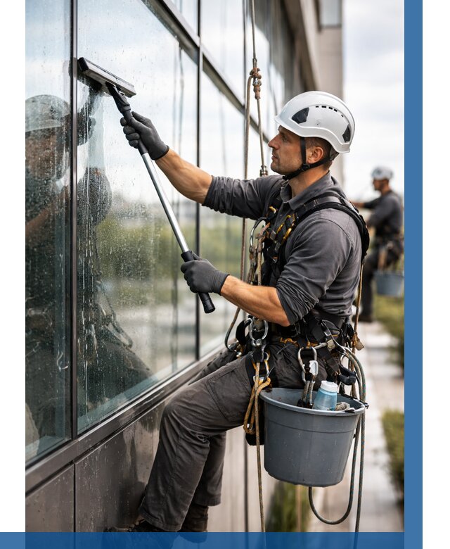 Мойка стеклянных фасадов в Беслане от 203 р. | ВЫСОТНИК-Бсл