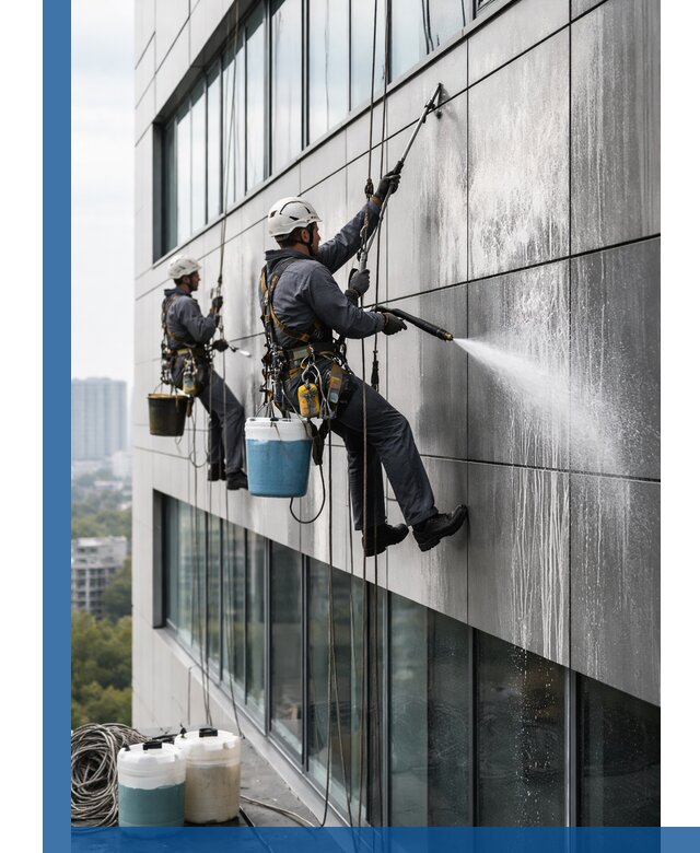 Профессиональная мойка вентилируемых фасадов в Беслане