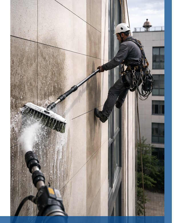 Мойка фасада из керамогранита в Беслане от 304 р. | ВЫСОТНИК-Бсл