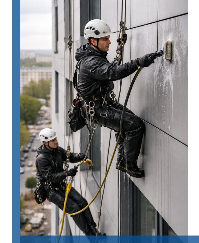 Профессиональная мойка фасада из композита в Беслане
