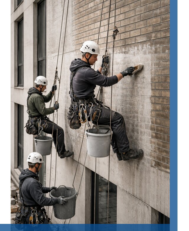 Удаление высолов с фасада в Беслане от 253 р. | ВЫСОТНИК-Бсл