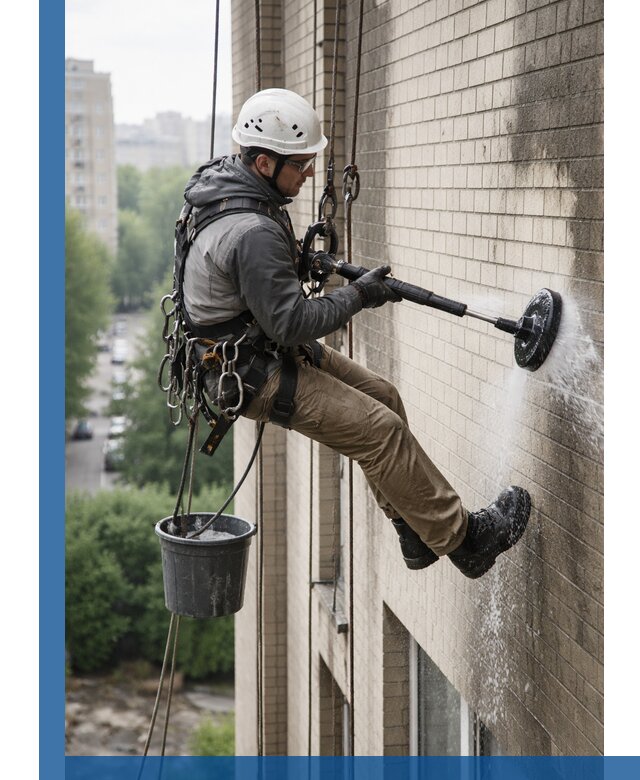 Очистка фасада от копоти в Беслане профессионально и безопасно