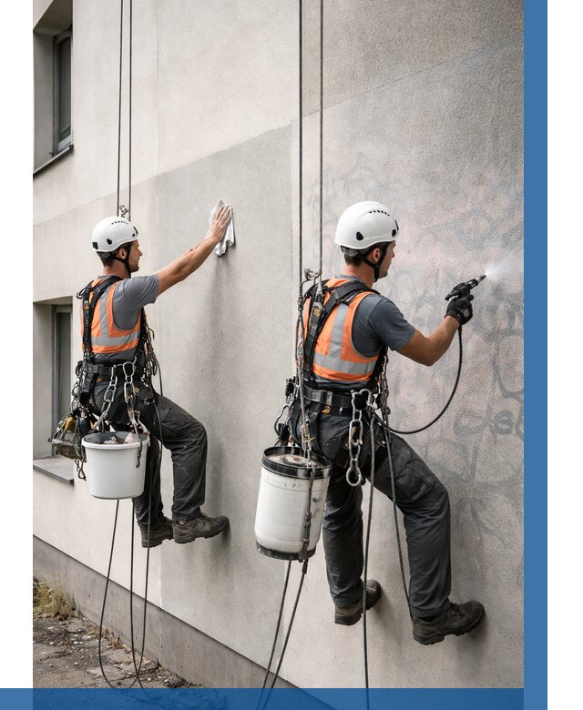 Антиграффити покрытие фасада в Беслане от 608 р. | ВЫСОТНИК-Бсл