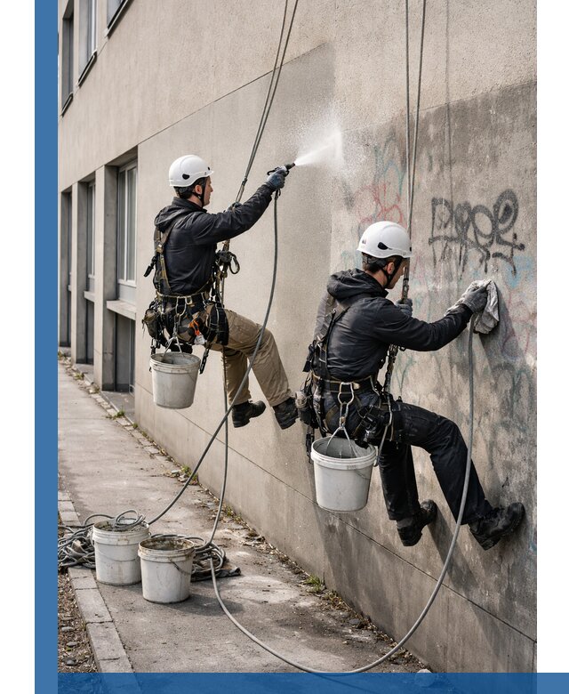 Антиграффити покрытие фасада с защитой от надписей в Беслане