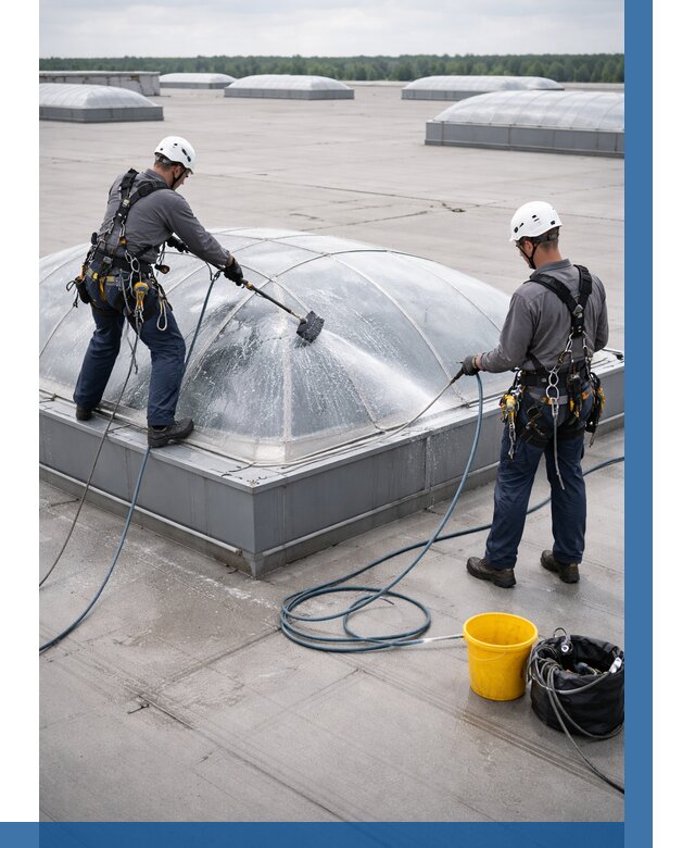 Мойка зенитных фонарей в Беслане, заказать от 4557 р. | ВЫСОТНИК-Бсл