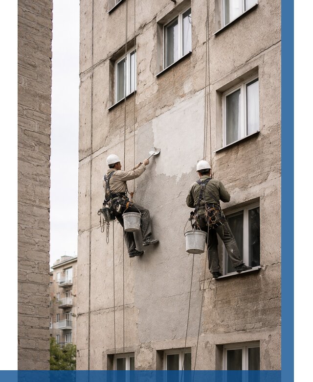 Косметический ремонт фасада в Беслане от 1114 р. | ВЫСОТНИК-Бсл