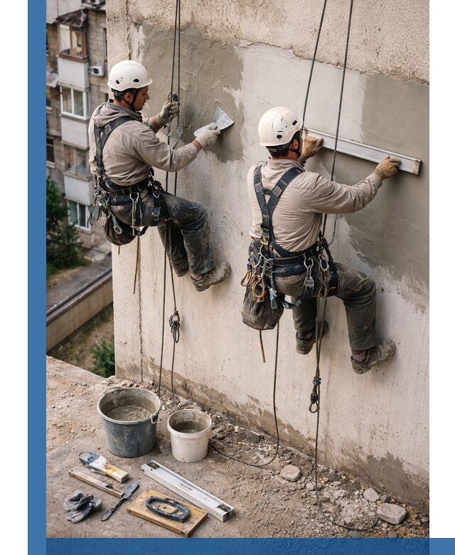 Комплексный ремонт штукатурного фасада с гарантией в Беслане