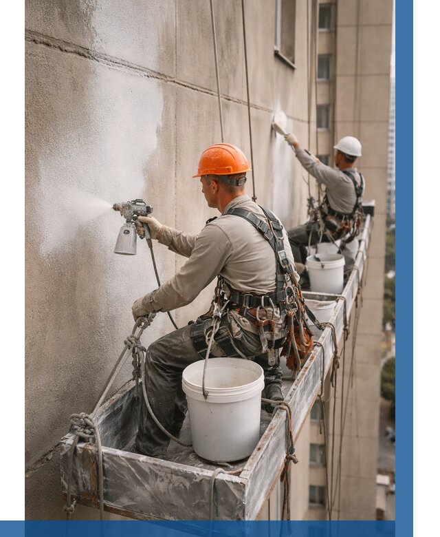 Грунтовка фасада на высоте в Беслане от 122 р. | ВЫСОТНИК-Бсл