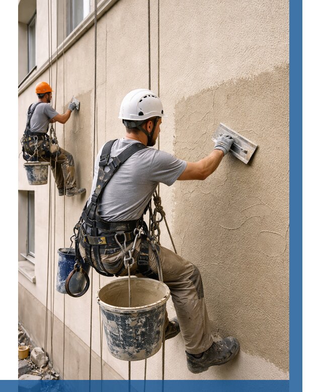 Декоративная штукатурка фасада в Беслане от 1215 р. | ВЫСОТНИК-Бсл