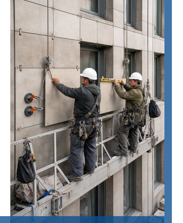 Монтаж керамогранита на фасад в Беслане от 2532 р. | ВЫСОТНИК-Бсл