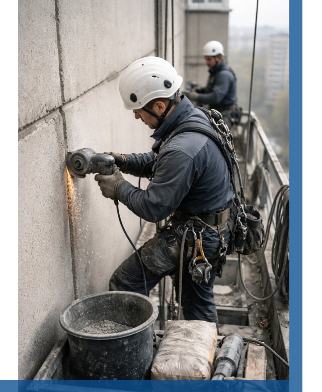 Штробление межпанельных швов в Беслане от 1215 р. | ВЫСОТНИК-Бсл