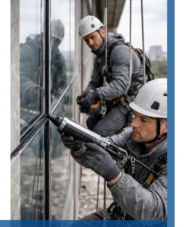 Герметизация витражных швов в Беслане от 658 р. | ВЫСОТНИК-Бсл