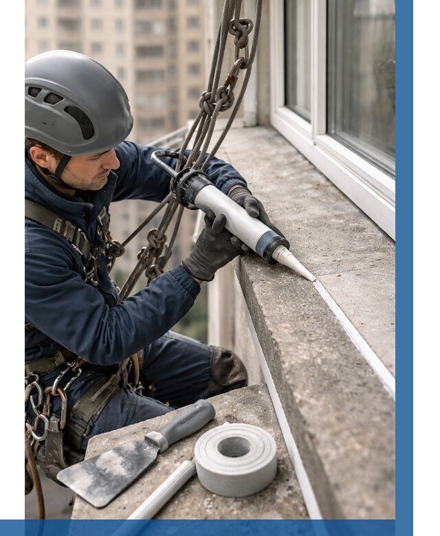 Герметизация балконного козырька в Беслане от 4557 р. | ВЫСОТНИК-Бсл