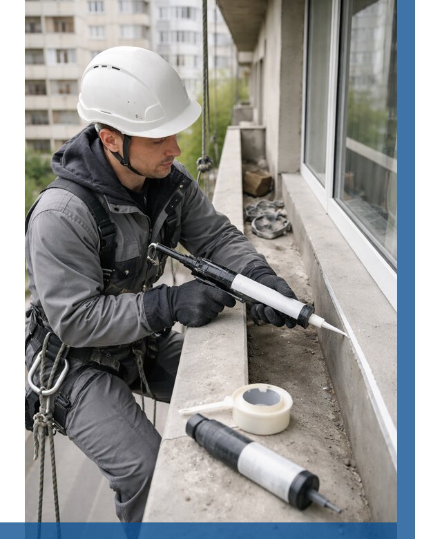 Герметизация швов лоджии в Беслане от 4557 р. | ВЫСОТНИК-Бсл