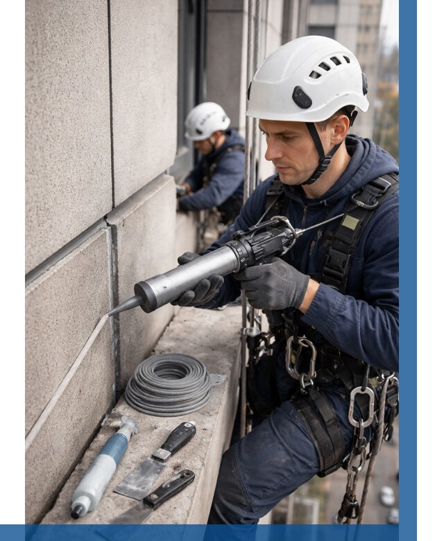 Герметизация деформационных швов фасада в Беслане от 709 | ВЫСОТНИК-Бсл