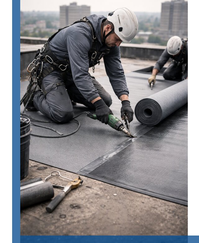 Ремонт мягкой кровли в Беслане с выездом промальпинистов