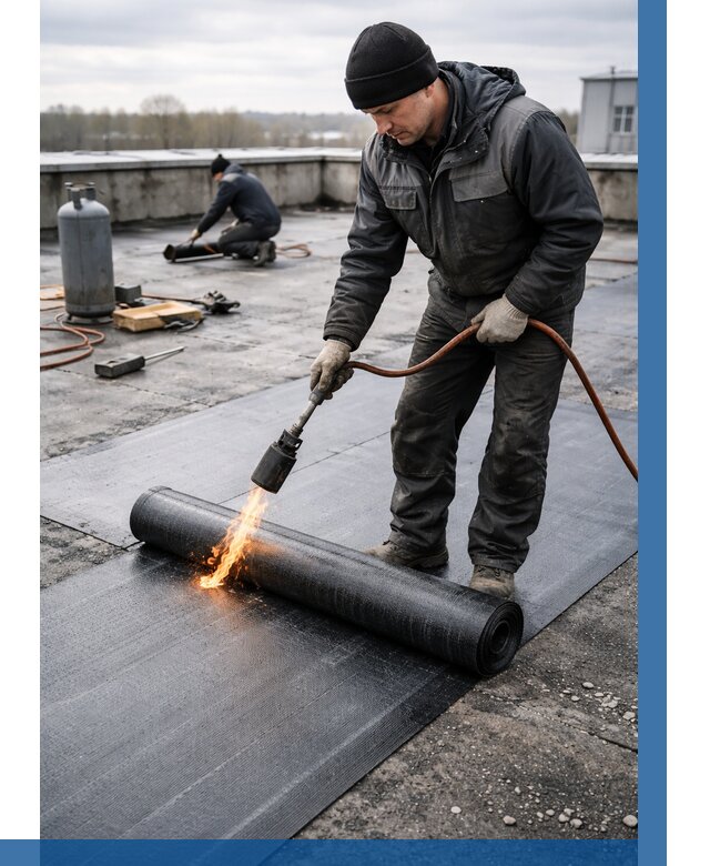 Ремонт наплавляемой кровли в Беслане от 709 р. | ВЫСОТНИК-Бсл