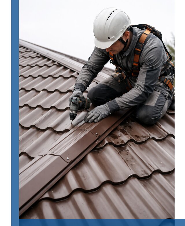 Ремонт металлочерепицы на крыше в Беслане профессионально