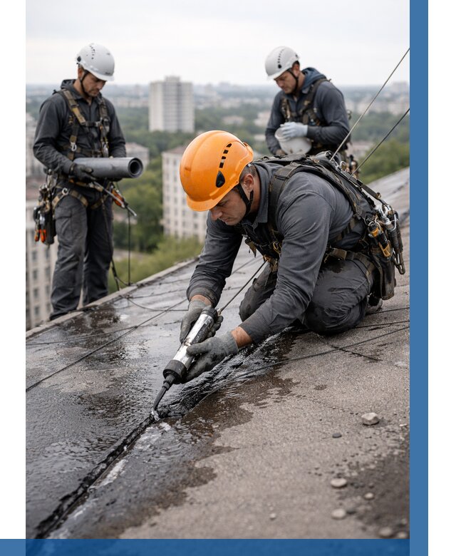 Устранение протечек кровли в Беслане от 12151 р. | ВЫСОТНИК-Бсл