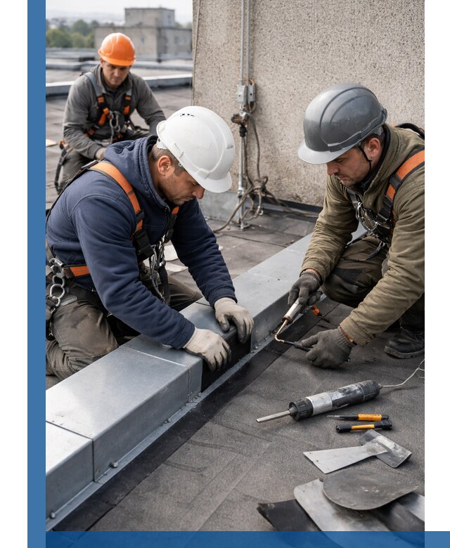 Ремонт кровельных примыканий в Беслане профессионально