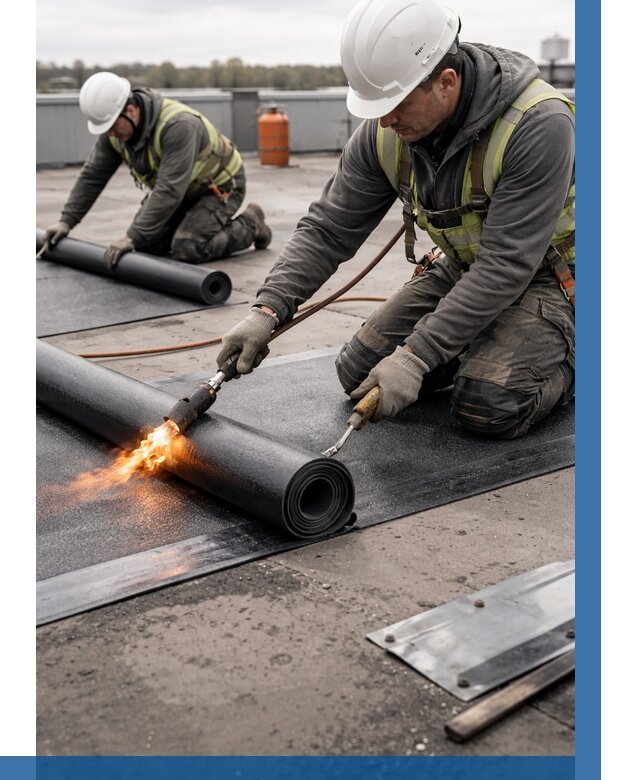 Монтаж наплавляемой кровли в Беслане от 861 р. — ВЫСОТНИК-Бсл