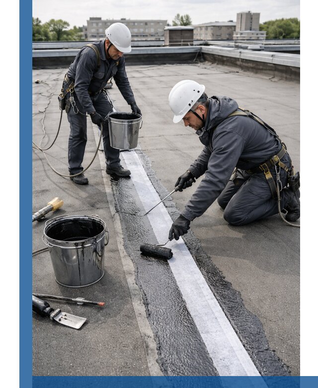 Гидроизоляция кровли мастикой в Беслане надежная защита