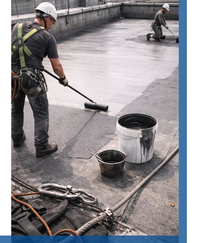 Гидроизоляция кровли жидкой резиной в Беслане от 506 р. | ВЫСОТНИК-Бсл