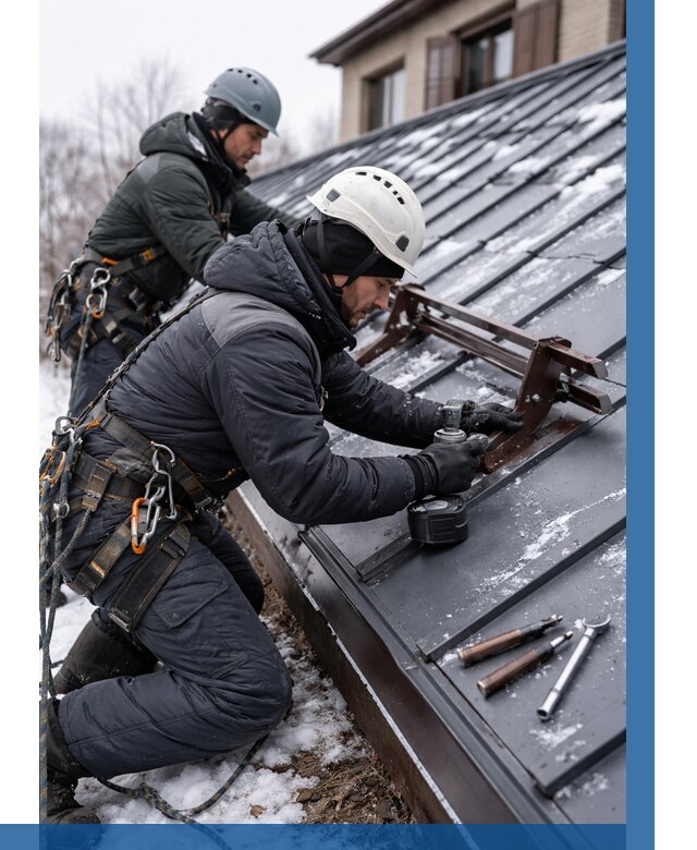 Монтаж снегозадержателей в Беслане от 456 р. | ВЫСОТНИК-Бсл