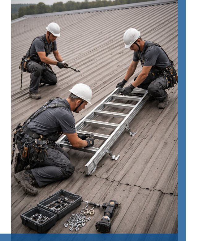 Монтаж кровельной лестницы в Беслане от 4557 р. | ВЫСОТНИК-Бсл