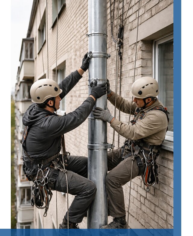Замена водосточных труб в Беслане от 6582 р. | ВЫСОТНИК-Бсл