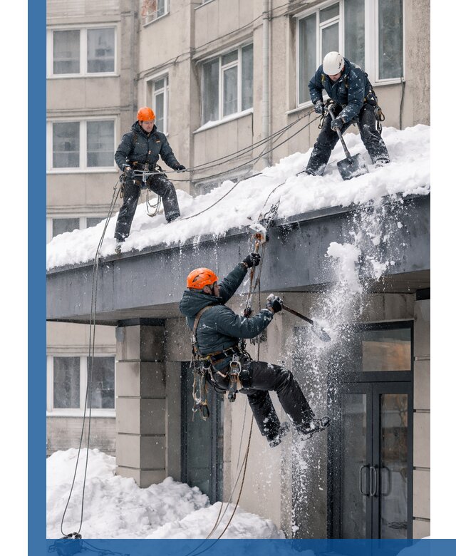 Безопасная очистка навесов от снега в Беслане круглогодично