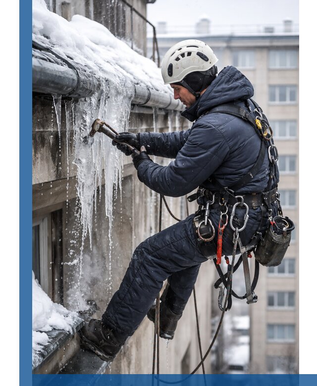Удаление наледи и чистка водостоков в Беслане оперативно и безопасно