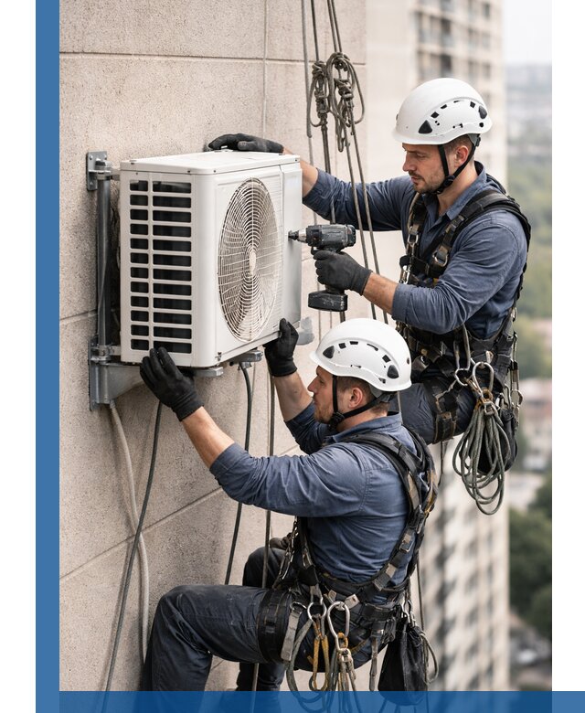 Монтаж внешнего блока кондиционера в Беслане установка и крепление