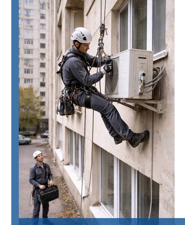 Демонтаж внешнего блока кондиционера в Беслане профессионально