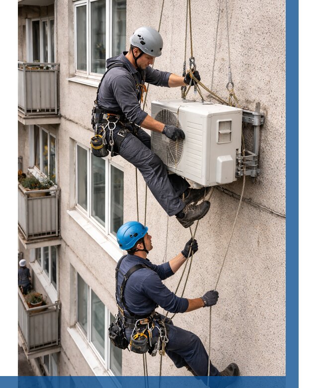 Перенос внешнего блока кондиционера в Беслане от 9113 р.| ВЫСОТНИК-Бсл