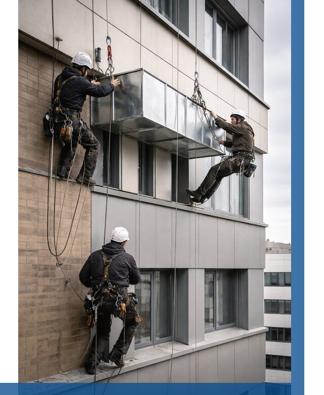 Монтаж воздуховодов на фасаде в Беслане от 1519 р. | ВЫСОТНИК-Бсл