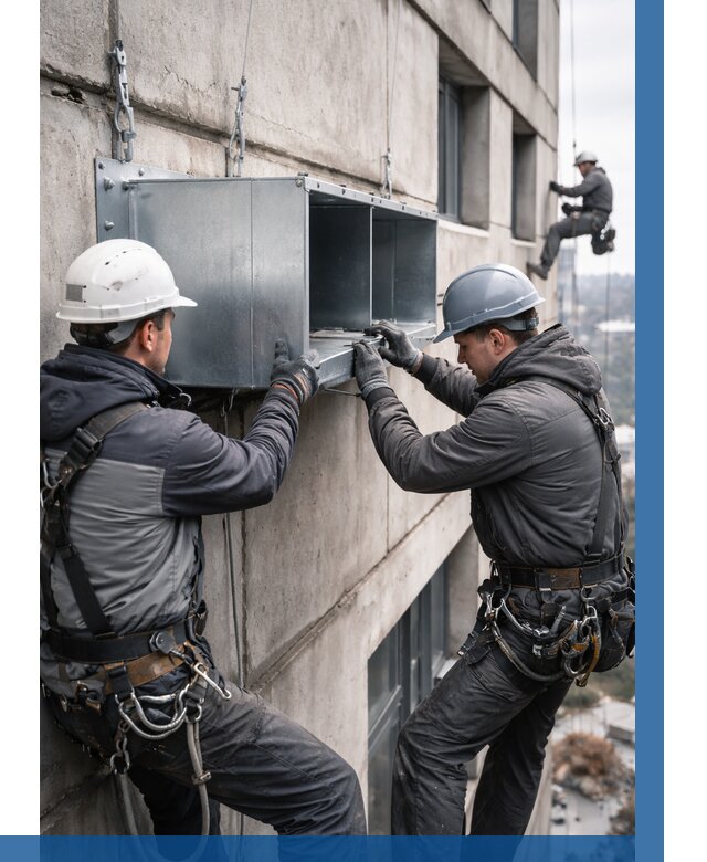 Монтаж вентиляционных коробов в Беслане от 3038 р. | ВЫСОТНИК-Бсл