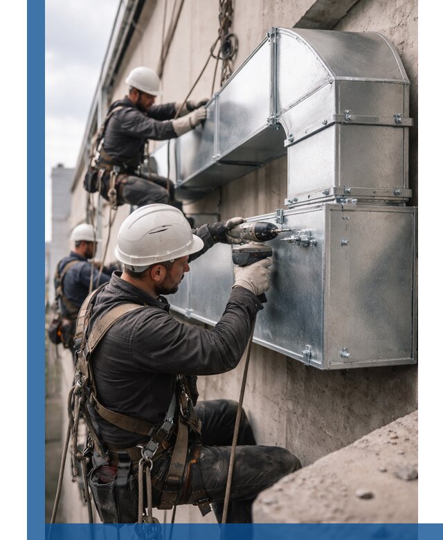 Профессиональный монтаж вентиляционных коробов в Беслане под ключ