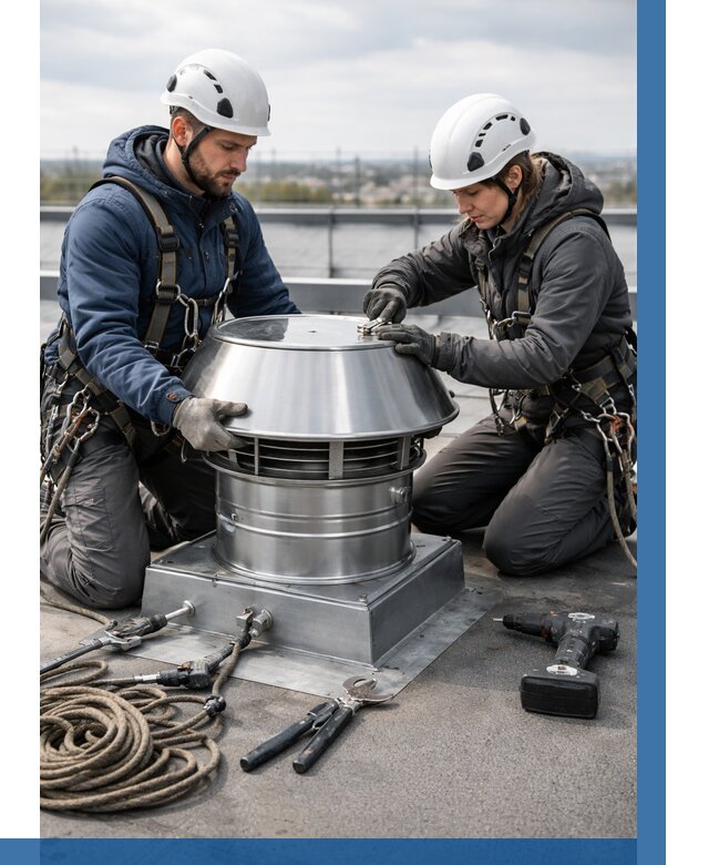 Установка дефлекторов на кровле в Беслане от 4557 р. | ВЫСОТНИК-Бсл