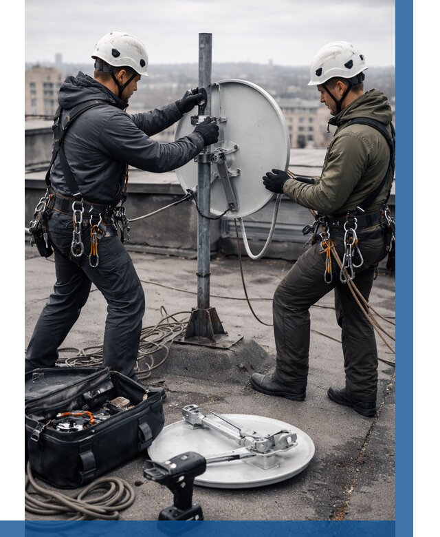 Демонтаж антенн на крыше в Беслане от 4557 р. | ВЫСОТНИК-Бсл