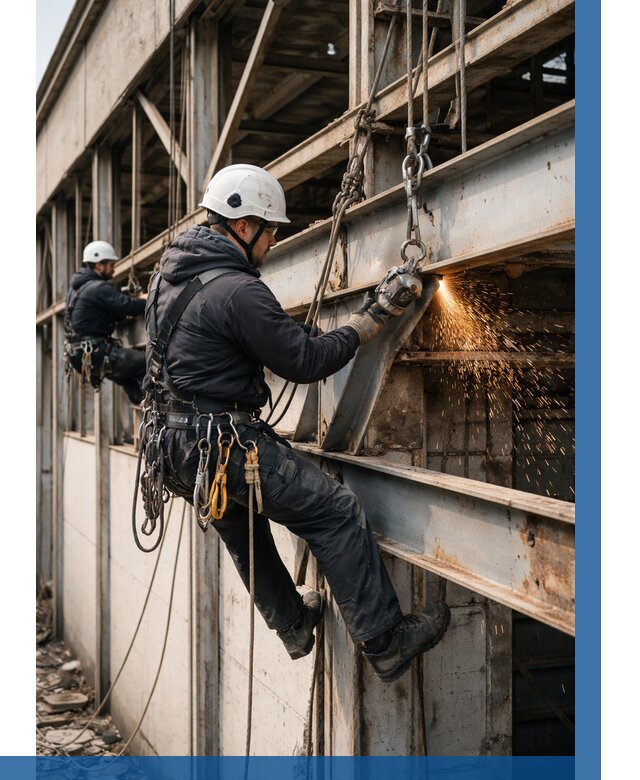 Демонтаж металлоконструкций на высоте в Беслане от 6582р. |ВЫСОТНИК-Бсл