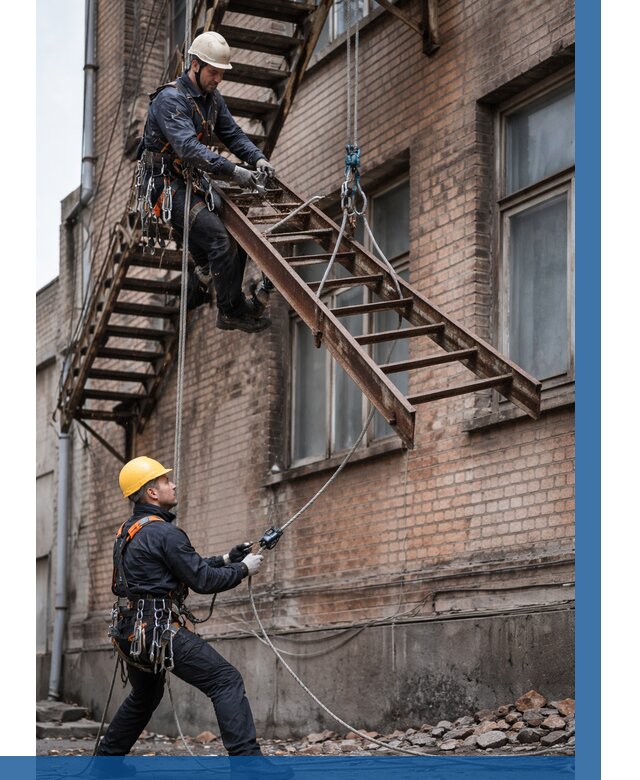 Демонтаж пожарной лестницы в Беслане от 12151 р. | ВЫСОТНИК-Бсл