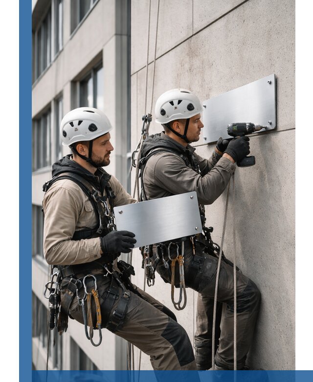 Монтаж табличек и указателей в Беслане для зданий и сооружений