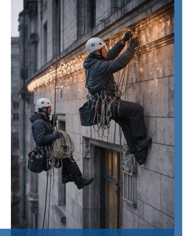 Монтаж новогодней иллюминации в Беслане от 8607 р. | ВЫСОТНИК-Бсл