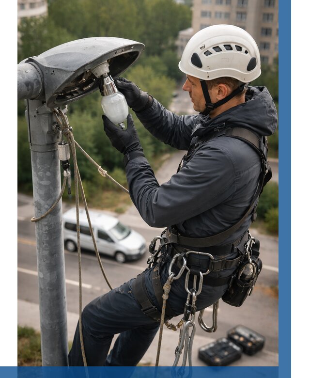 Замена ламп на высоте в Беслане от 2532 р. | ВЫСОТНИК-Бсл