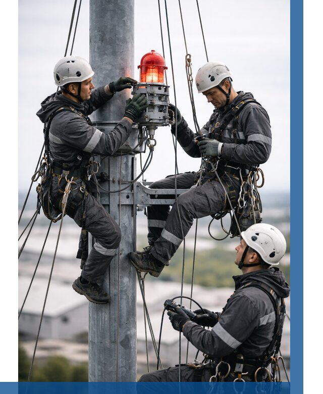 Монтаж заградительных огней в Беслане от 8607 р. | ВЫСОТНИК-Бсл