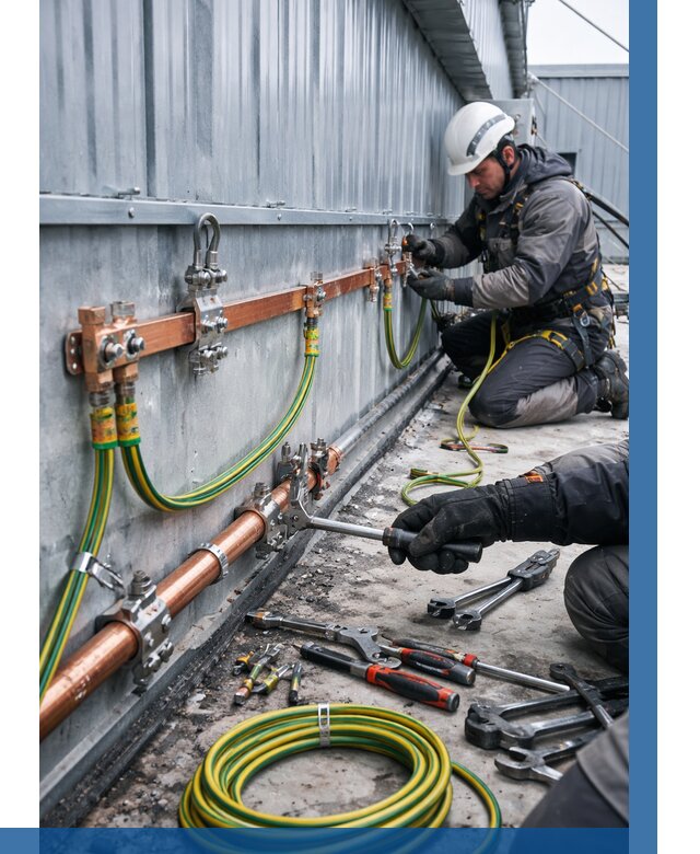 Монтаж заземления здания в Беслане от 25315 р. | ВЫСОТНИК-Бсл