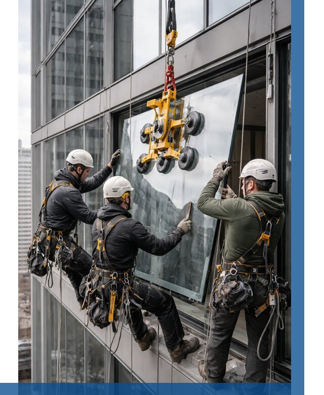 Фасадное остекление зданий под ключ в Беслане от 10126 р. | ВЫСОТНИК-Бсл